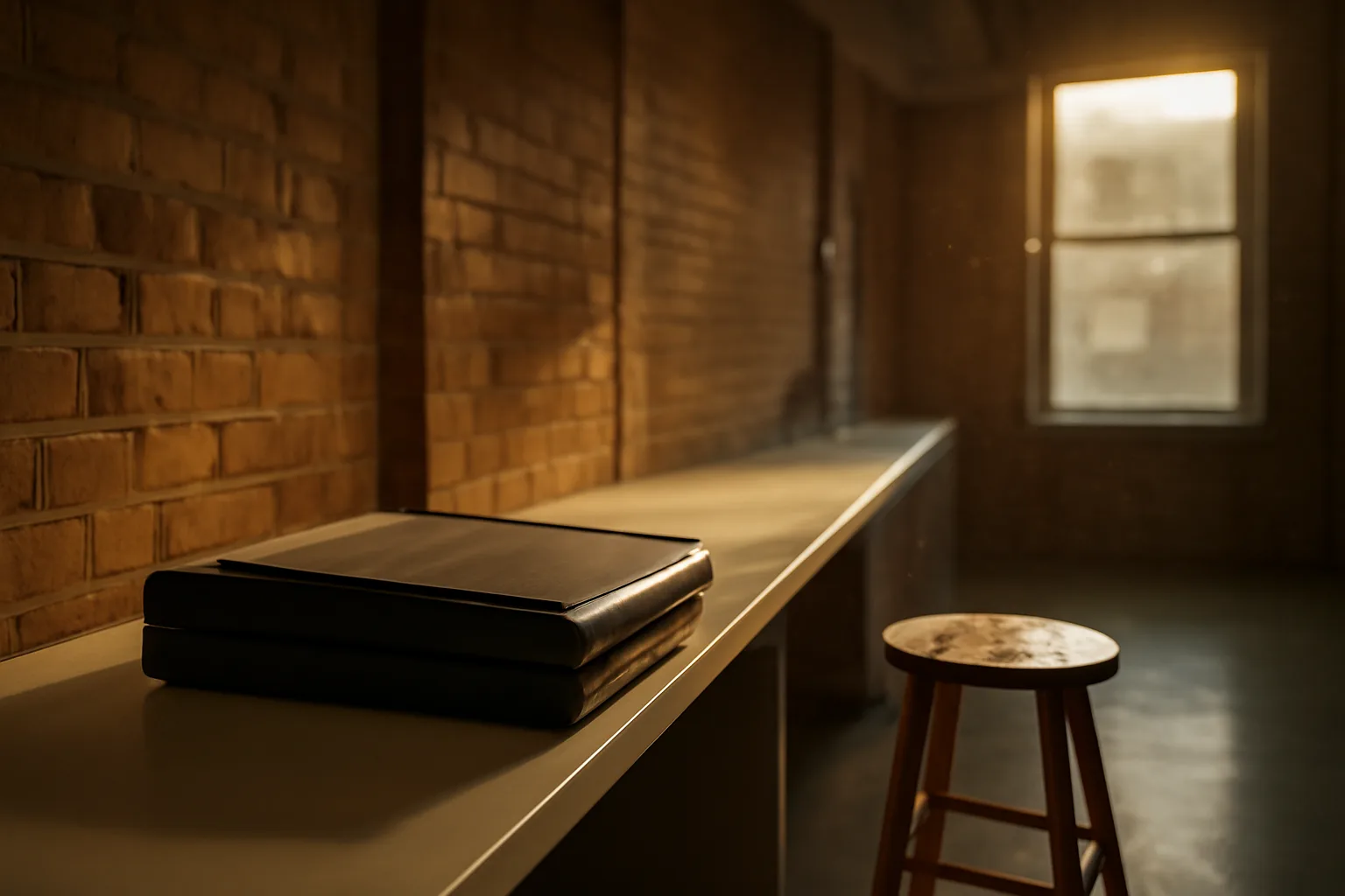 Dover office counter with a live-scan fingerprint platen in afternoon light
